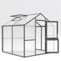 KGT Serre de jardin en polycarbonate Gris 5,06m²