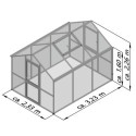 KGT Serre de jardin en polycarbonate Gris 7.5m²