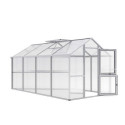KGT Serre de jardin en polycarbonate Gris 10m²