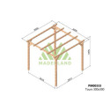 Maderland Tonnelles de jardin Vert Bois massif 9m²