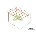 Maderland Tonnelles de jardin Vert Bois massif 12.6m²