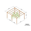 Maderland Tonnelles de jardin Vert Bois massif 21.4m²