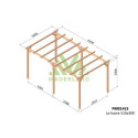 Maderland Tonnelles de jardin Vert Bois massif 15.3m²