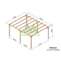 Maderland Tonnelles de jardin Vert Bois massif 21.4m²