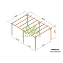 Maderland Tonnelles de jardin Vert Bois massif 25.2m²