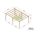 Maderland Tonnelles de jardin Vert Bois massif 25.2m²