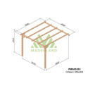 Maderland Tonnelles de jardin Vert Bois massif 9m²