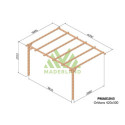 Maderland Tonnelles de jardin Vert Bois massif 12.6m²