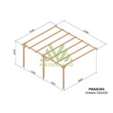 Maderland Tonnelles de jardin Vert Bois massif 21.4m²