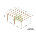 Maderland Tonnelles de jardin Vert Bois massif 25.2m²