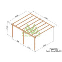 Maderland Tonnelles de jardin Vert Bois massif 21.4m²