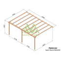 Maderland Tonnelles de jardin Vert Bois massif 25.2m²