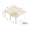 Maderland Tonnelles de jardin Vert Bois massif 21.4m²