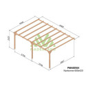 Maderland Tonnelles de jardin Vert Bois massif 25.2m²