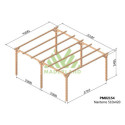 Maderland Carport Vert Bois massif 21.4m²
