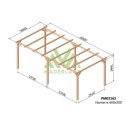 Maderland Carport Vert Bois massif 18m²