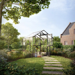 KGT Serre de jardin en verre Gris 5m²