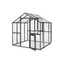KGT Serre de jardin en verre Gris 5m²