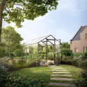 KGT Serre de jardin en verre Gris 7.5m²
