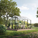 KGT Serre de jardin en verre Gris 7.5m²