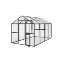 KGT Serre de jardin en verre Gris 10m²