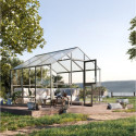 KGT Serre de jardin en verre Gris 9.6m²