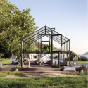 KGT Serre de jardin en verre Gris 12.74m²