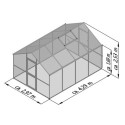 KGT Serre de jardin en verre Gris 12.74m²