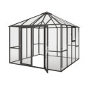 KGT Serre de jardin en verre Gris 9m²