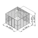 KGT Serre de jardin en verre Gris 9m²