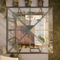 KGT Serre de jardin en verre Gris 9m²