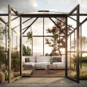 KGT Serre de jardin en verre Gris 9m²