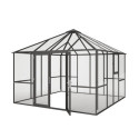KGT Serre de jardin en verre Gris 12.25m²