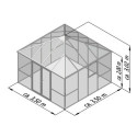 KGT Serre de jardin en verre Gris 12.25m²