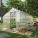 KGT Serre de jardin en polycarbonate Gris 9.6m²