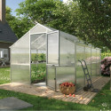 KGT Serre de jardin en polycarbonate Gris 12.74m²