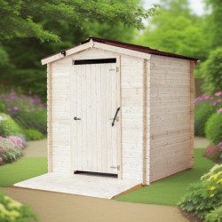 Habrita Abris de jardin en bois Marron Bois massif 4.5m²