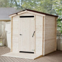 Habrita Abris de jardin en bois Marron Bois massif 4.5m²