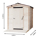 Habrita Abris de jardin en bois Marron Bois massif 4.5m²