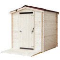 Habrita Abris de jardin en bois Marron Bois massif 4.5m²