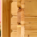 Habrita Abris de jardin en bois Marron Bois massif 4.5m²