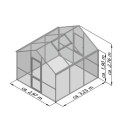 KGT Serre de jardin en polycarbonate Gris 9.6m²