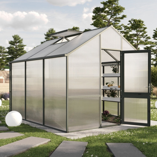 KGT Serre de jardin en polycarbonate Vert 9.6m²