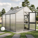 KGT Serre de jardin en polycarbonate Gris 9.6m²