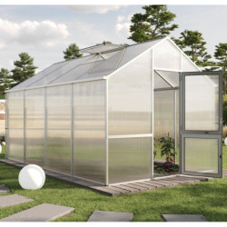 KGT Serre de jardin en polycarbonate Gris 12.74m²