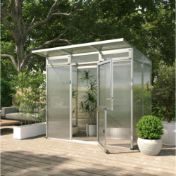 KGT Serre de jardin en polycarbonate Gris 3.5m²