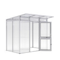 KGT Serre de jardin en polycarbonate Gris 3.5m²