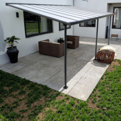 X-Metal Toit de terrasse alu Gris Aluminium 24.70m²