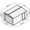 X-Metal Garage métal Gris Métal 15.14m²