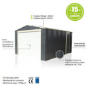 X-Metal Garage métal Gris Métal 15.14m²